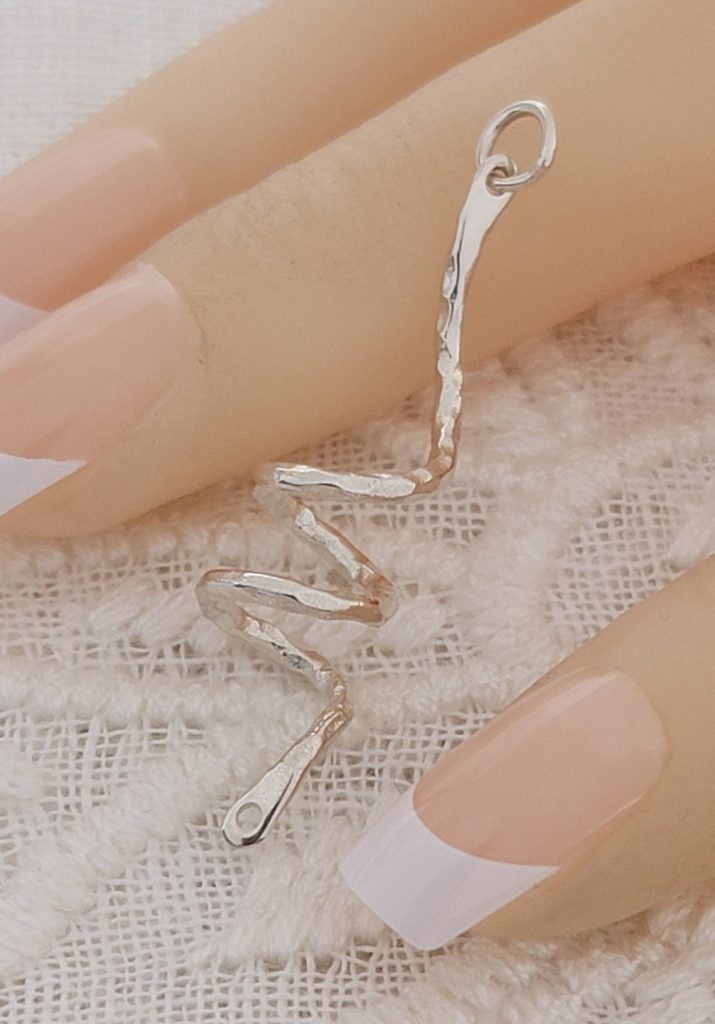 sterling silver swirl pendant link