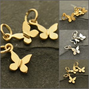 Tiny Butterfly Charms - C1339