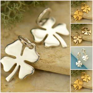 Medium Four Leaf Lucky Clover Charms - C979