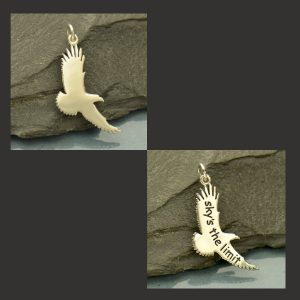 Flying Eagle Charms - Sterling Silver