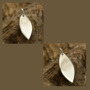 Sterling Silver Flat Plate Marquis Charms