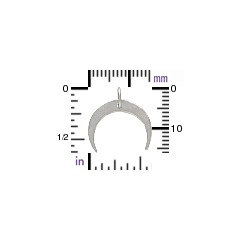 Hammered Crescent Moon Pendant with Jump Ring in the Center - Celestial Charms