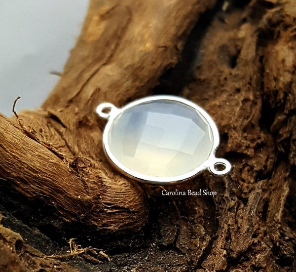 Moonstone Faceted 1 Loop 10mm, 2 Loop 18mm Bezels  - C12995, Stones, Gemstones, Pendants