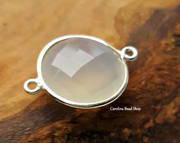 Moonstone Faceted 1 Loop 10mm, 2 Loop 18mm Bezels  - C12995, Stones, Gemstones, Pendants