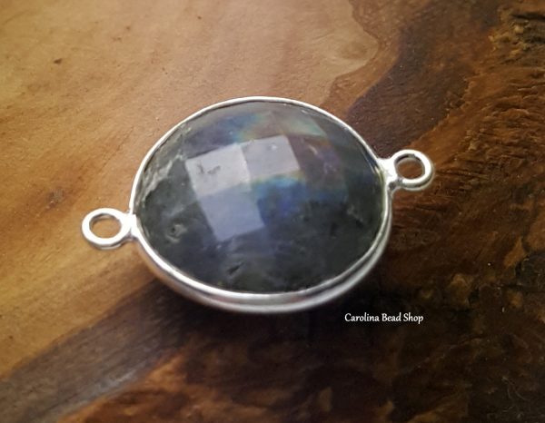 Labradorite 18mm Bezel, Stones, Gemstones, Findings, Bracelets, Pendants