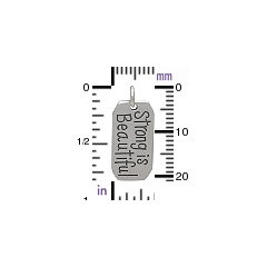 Sterling Silver Message Pendant - Strong is Beautiful, C1796, Stamped Charms