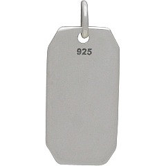 Sterling Silver Message Pendant - Strong is Beautiful, C1796, Stamped Charms