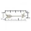 Openwork Arrow Festoon, C410, Sterling Silver, Necklace Link Pendant, Archery, Hunter, Sportsman, Southwest