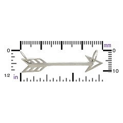 Openwork Arrow Festoon, C410, Sterling Silver, Necklace Link Pendant, Archery, Hunter, Sportsman, Southwest
