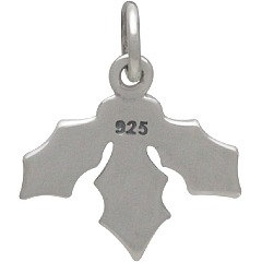 Holly Berry Charm -  C1813, Sterling Silver, Mistletoe Charm, Woodlands Collection