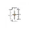 Sterling Silver Cross Charm with Bronze Heart - C3119, Christ, Faith, Love, Blessed