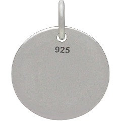 Sterling Silver Message Pendant - Be Brave  - C1798, Stamped Pendants, Word Pendants