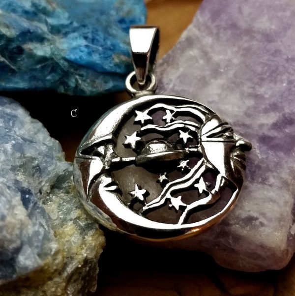 Sun, Moon & Stars Pendant, Celestial Collection, Unity