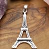 Eiffel Tower Pendant - Flat Backside, Sterling Silver, Vacation & Travel Charms
