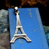 Eiffel Tower Pendant - Flat Backside, Sterling Silver, Vacation & Travel Charms