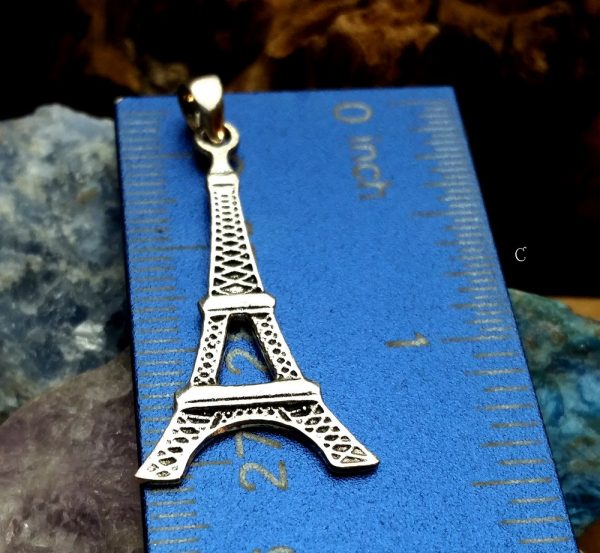 Eiffel Tower Pendant - Flat Backside, Sterling Silver, Vacation & Travel Charms