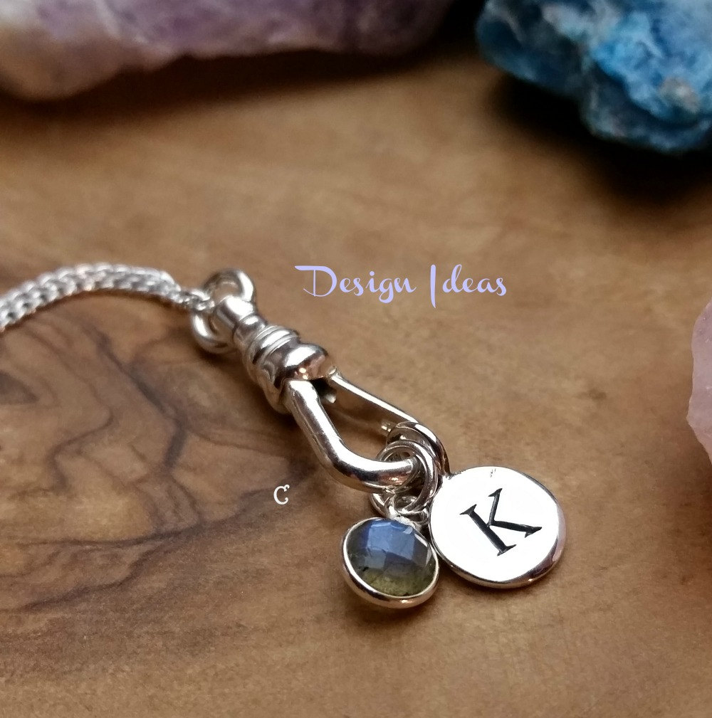 Sterling Silver Swivel Charm Holder - Clasp, Charms, Gemstones