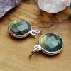 Labradorite Round 11mm Bezel Charms - Gemstone Dangles