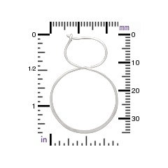 Sterling Silver Hoop Earrings - Infinity Hoops - C3125 - Findings, Hoop Style