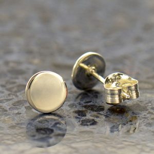 Minimalist Jewelry - Sterling Silver Dot Stud Earrings - C3175