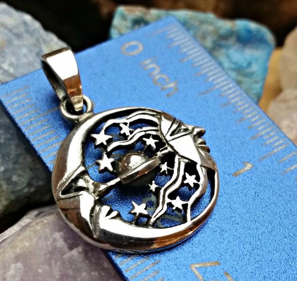 Sun, Moon & Stars Pendant, Celestial Collection, Unity