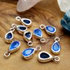 Blue Chalcedony Teardrop Bezel Charms - Listed Price (1 Charm)