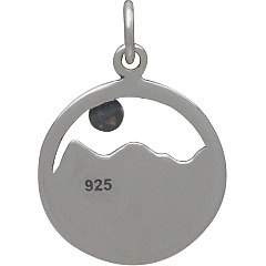 Wolf Howling at Moon Charm Sterling Silver - C1759, South Western, Native American, Spirit, Dreams, Meditation