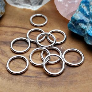 10mm 17ga Closed Jump Rings - Sold By 10PK, Findings, O Rings