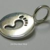 Footprint Charm Sterling Silver  - C698, Children, Siblings, Mother to be, Gift for Mom, Infant