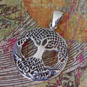 Sterling Silver Large Pendant with Tree of Life  - Woodlands, Tree, Family, Children, Ancestry