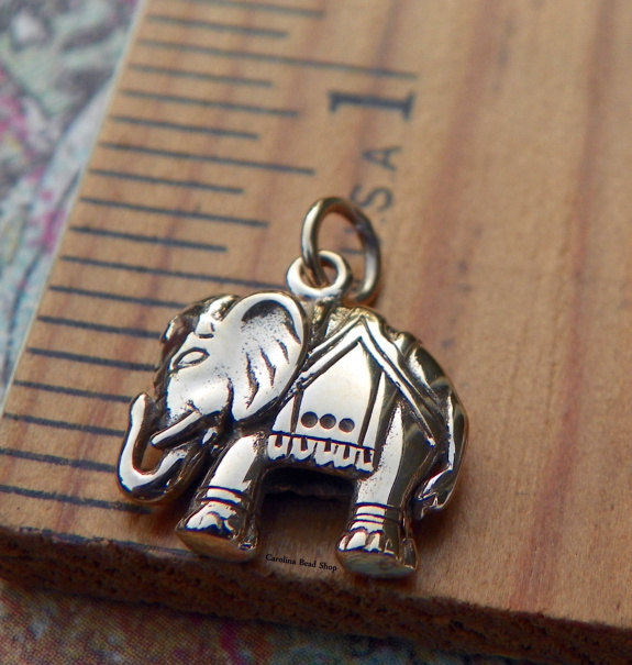 Elephant Charm - Choose From Natural Bronze Or Sterling Silver