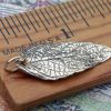 Large Heliotrope Leaf Charm - CV394, Woodlands, Nature