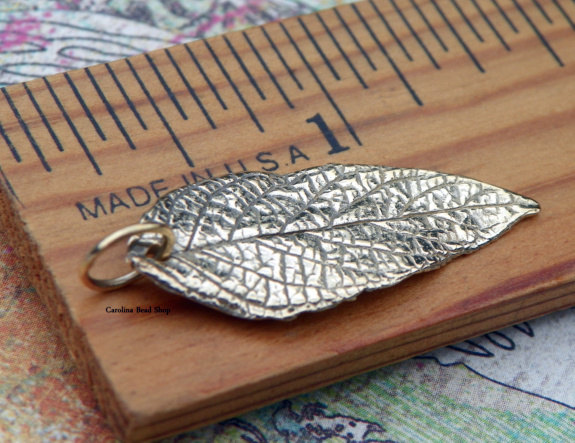 Large Heliotrope Leaf Charm - CV394, Woodlands, Nature