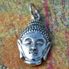 Sterling Silver Buddha Head Charm - C805, Yoga Spirit Charms