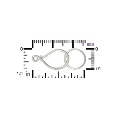 Hook and Eye Clasp, Large, Sterling Silver - C425