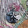 Sterling Silver Sand Dollar Charm -Nautical Charms, Ocean, Sealife, SeaShells