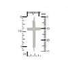 Sterling Silver Large Cross Link -  C2729, Faith, Christ, Believe, Blessed, Spiritual, Love, Sideways Charms