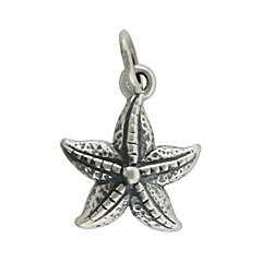 Starfish Small Sterling Silver Charm - C675, Nautical, Beach, Seashell, Sealife