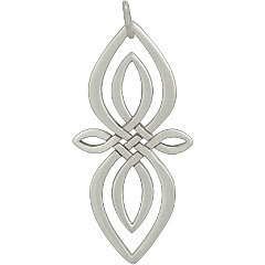 Celtic Knot Infinity Charm Sterling Silver - C1178, Links, Connectors, Figure 8 Charms, Pendants