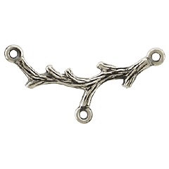 Branch Link Sterling Silver - C747, Closeout Sale, Woodlands, Trees, Links, Connector Links, 3 Hole Connectors