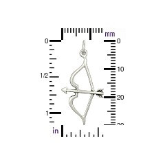 Bow and Arrow Charms Collection - Choose From Sterling Silver, Gold Plated Bronze & Natural Bronze - Archery, Hunter, Sportsman, Cupid