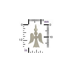 Sterling Silver Angel Charm - C911, Spiritual, Blessed, Guardian Angel