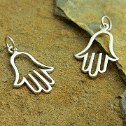 Hamsa Hand Sterling Silver- C1189, Hand of God, Hand of Fatima