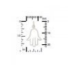 Hamsa Hand Sterling Silver- C1189, Hand of God, Hand of Fatima