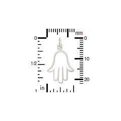Hamsa Hand Sterling Silver- C1189, Hand of God, Hand of Fatima