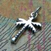 Sterling Silver Palm Tree Charm -  Trees, Sealife, Nautical, CS3570, Large Quantity Disc