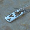 Tag with Three Heart cut-outs Sterling Silver  - C494, Triple Hearts
