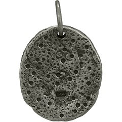 Ancient Coin Charm with Ganesh - C1174, Sterling Silver, Natural Bronze