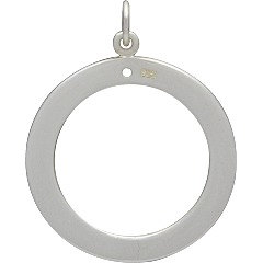 Stamping Frame Large Sterling Silver  - C1293, Connectors, Rings,  Blanks