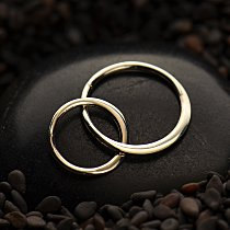 Sterling Silver Small Two Circle Link  - C2876, Links, Connectors, Findings, Infinity Links